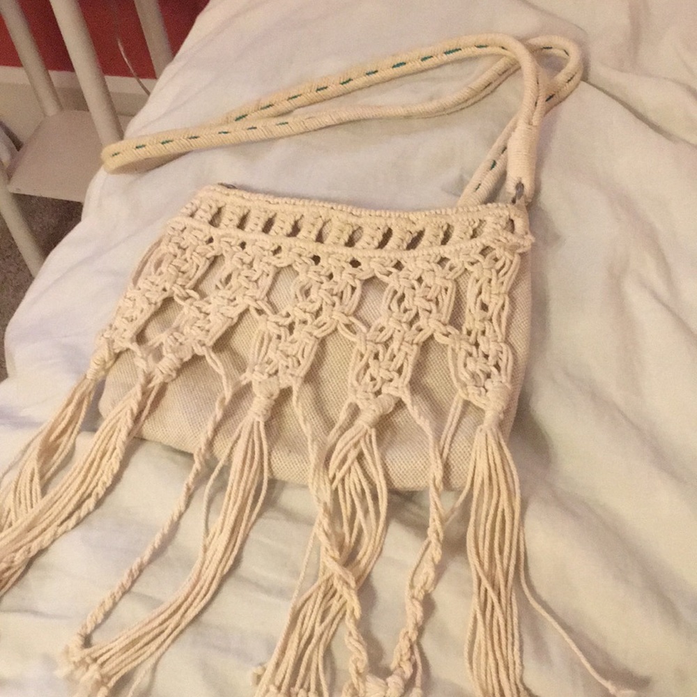 American Eagle crochet crossbody purse